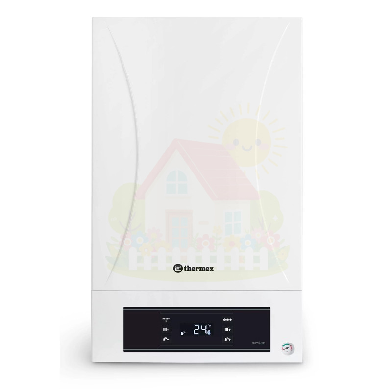 Инженерная сантехника Конденсационный газовый двухконтурный котел Thermex Sirius PM 24 — детальное фото