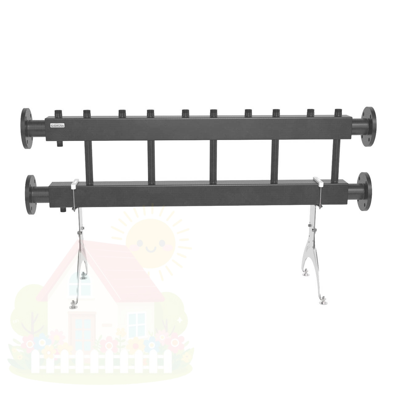 Купить Коллектор модульный Gidruss MK-400-5х25 до 400 кВт ДУ 65 5 контуров — фото товара в каталоге