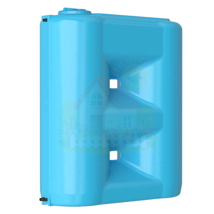 Инженерная сантехника Бак для воды Combi 2000 BW сине-белый вытянутый Aquatech — детальное фото
