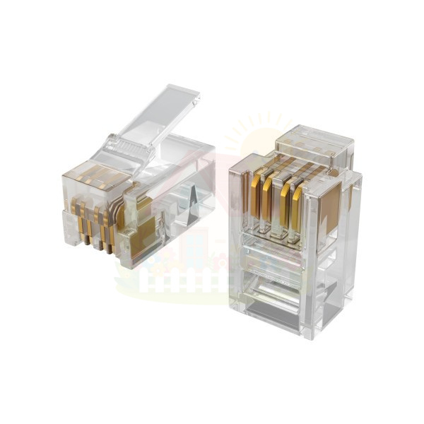 Инженерная сантехника Коннектор Ectocontrol 4P4C (RJ11) 10 шт ES-CNRJ-11 — детальное фото