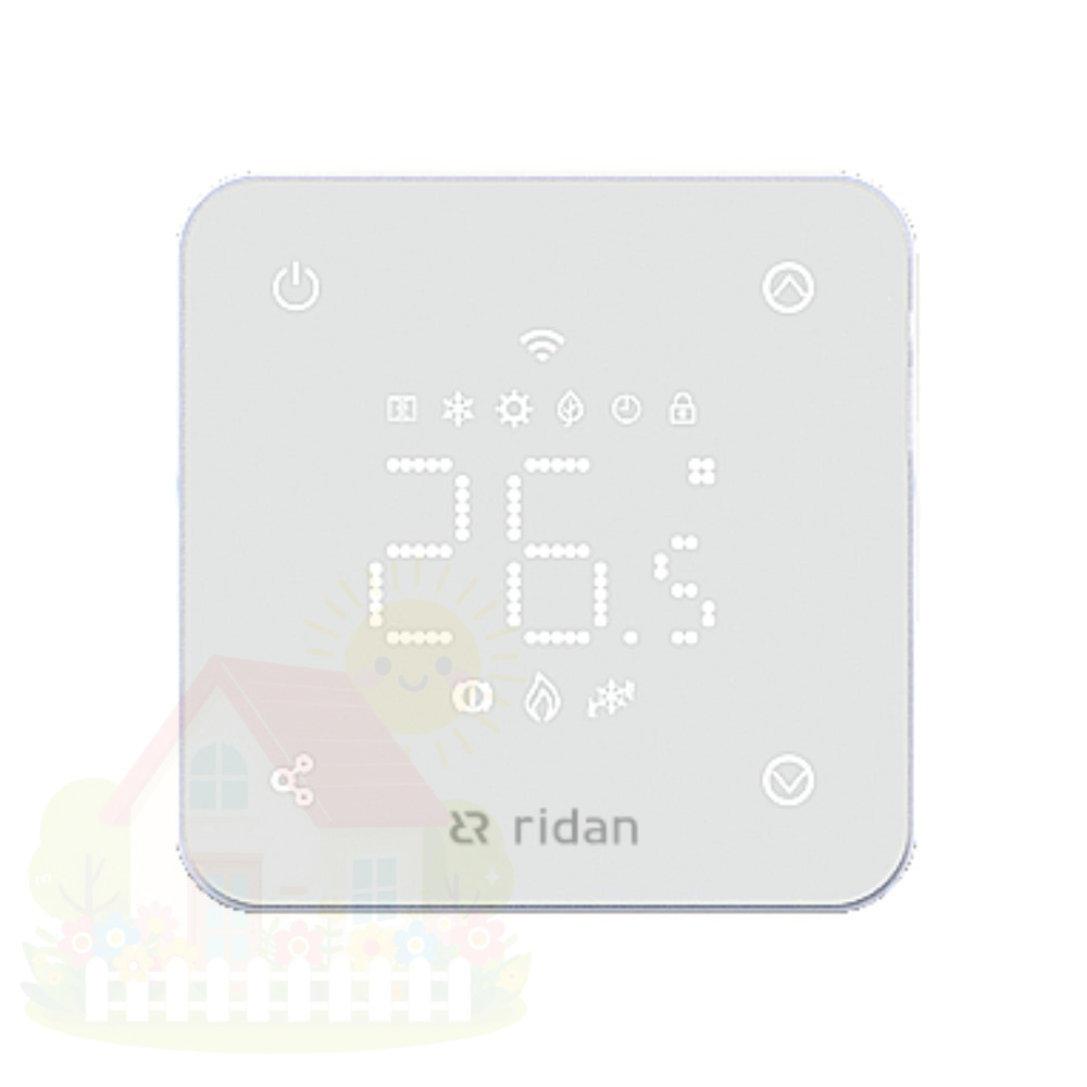 Купить Электронный комнатный термостат RSmart-FW с Wi-Fi подключением 230V, белый, Ридан 088L1142R — фото товара в каталоге
