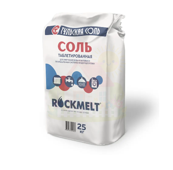 Инженерная сантехника Таблетированная соль для водоподготовки Rockmelt (Рокмелт)  25 кг — детальное фото
