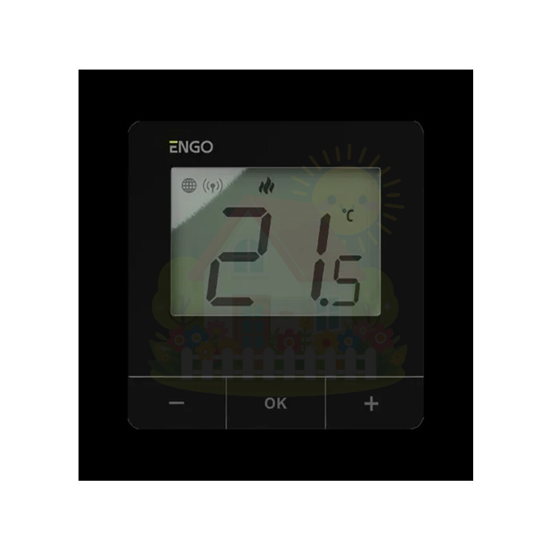 Инженерная сантехника Умный терморегулятор ENGO с модулем Zigbee 868МГц 2xAA черный — детальное фото