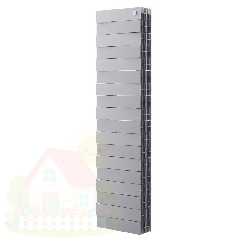 Купить Биметаллический радиатор Royal Thermo PianoForte Tower 200 Silver Satin (18 секций) — фото товара в каталоге