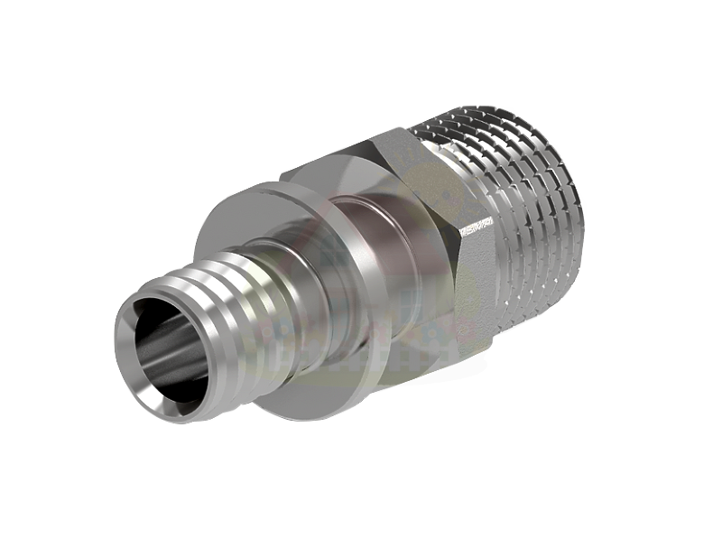 Инженерная сантехника Соединение прямое Royal Thermo с НР резьбой 20х1/2" мм — детальное фото