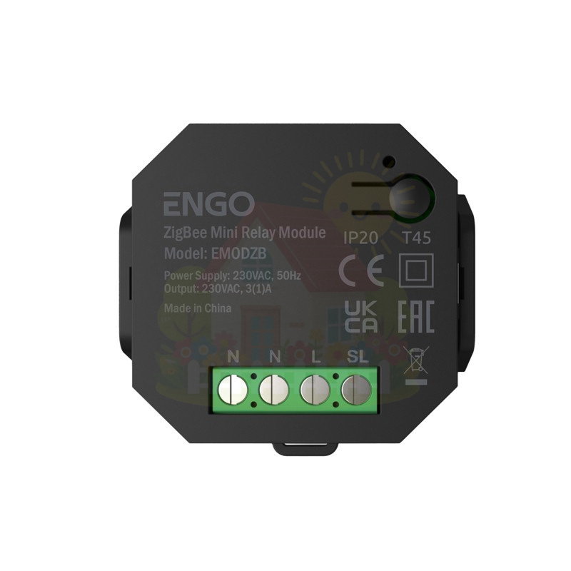 Инженерная сантехника Беспроводное реле с встроенным репитером ENGO Zigbee 220В — детальное фото