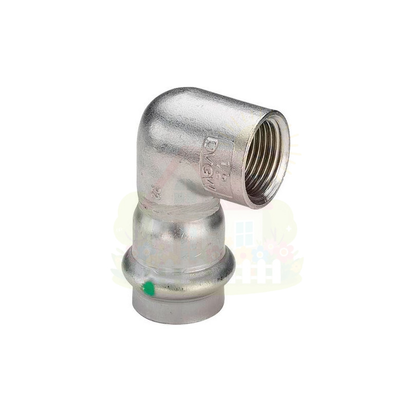 Инженерная сантехника Угол пресс внутренняя резьба Viega Sanpress Inox 15х1/2" из нержавейки (арт. 436971) серия 2314.2 — детальное фото