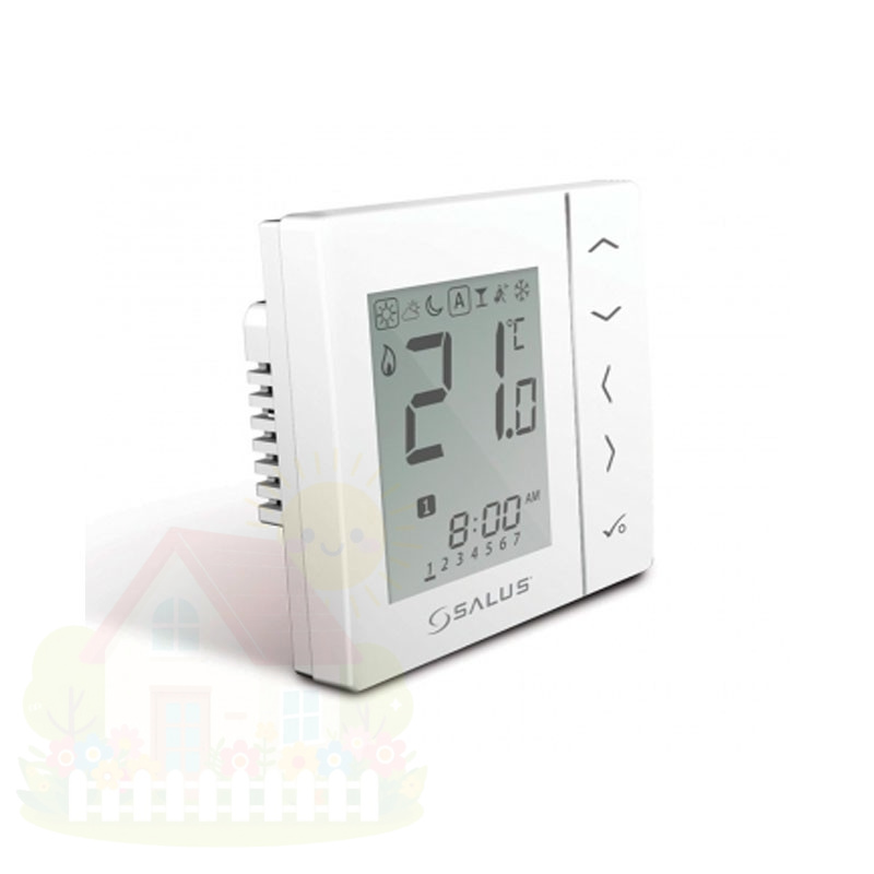 Купить Терморегулятор проводной Salus VS35W не программируемый встраиваемый белый — фото товара в каталоге