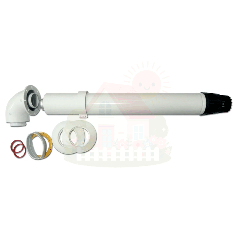 Инженерная сантехника Труба дымовая герметичная коаксиальная ECA 60/100 860мм Horizontal Flue Kit — детальное фото