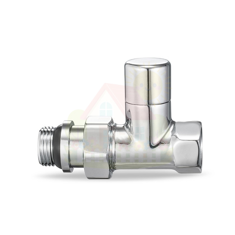 Инженерная сантехника Клапан запорный радиаторный прямой Varmega 1/2" резьба ВР/НР, цвет хром — детальное фото