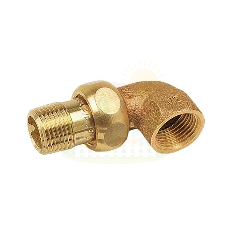 Инженерная сантехника Сгон угловой бронзовый Sanha Purafit 1/2" с ВР/НР резьбой, 3098 арт.1309812 самоуплотняющийся — детальное фото