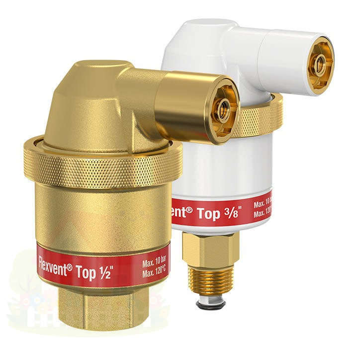 Купить Автоматический поплавковый воздухоотводчик Flamco Flexvent Top 3/8" белый — фото товара в каталоге