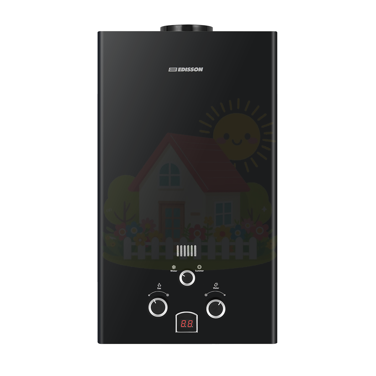 Инженерная сантехника Газовая колонка Edisson Eco 20 D Black — детальное фото
