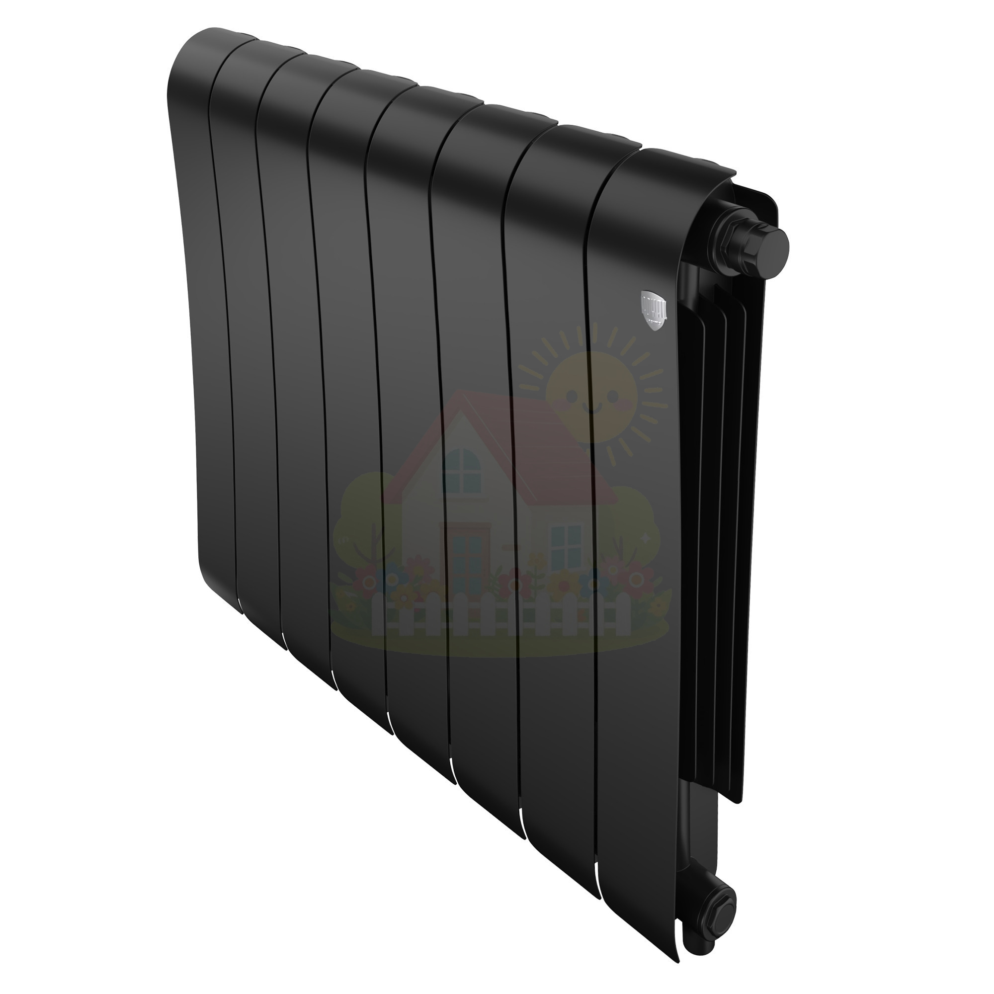 Инженерная сантехника Биметаллический радиатор Royal Thermo Infinity 500 VR80 Noir Sable (8 секций) — детальное фото