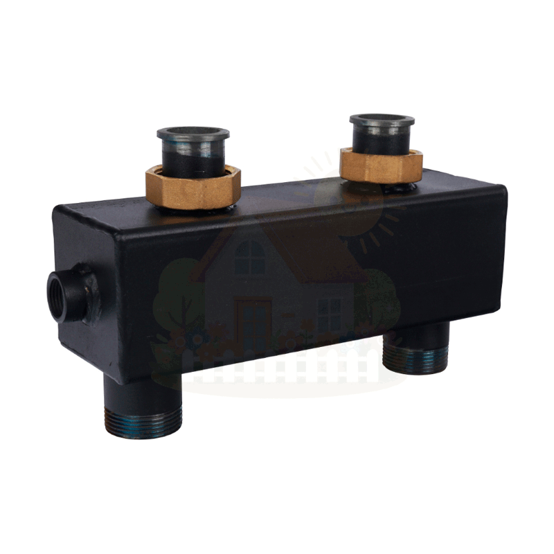 Инженерная сантехника Гидрострелка с накидными гайками Rommer 1 1/4" 4,5 м3/час — детальное фото