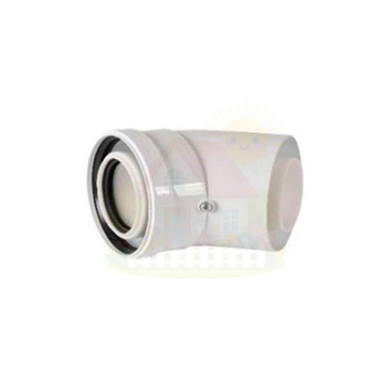 Инженерная сантехника Отвод конденсационный 45° Rommer DN 60/100 — детальное фото