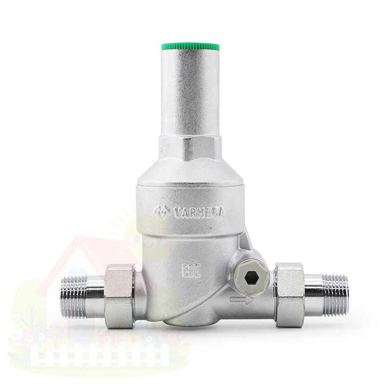 Купить Редуктор давления мембранный Varmega 1/2" PN25 с разъемным соединением НР-НР резьба — фото товара в каталоге