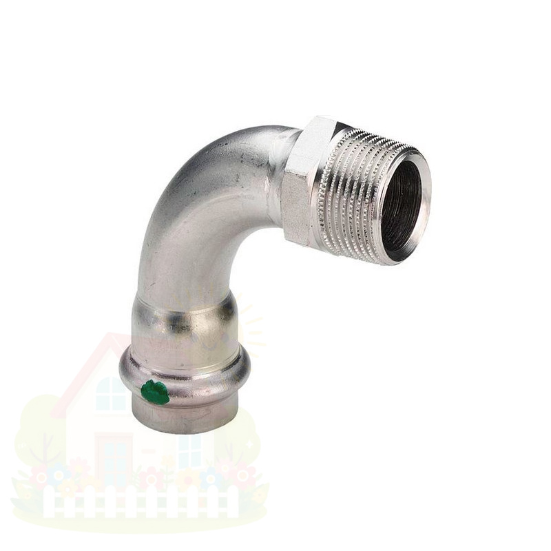 Купить Угол пресс наружная резьба Viega Sanpress Inox 22х3/4" из нержавейки (арт. 436926) серия 2314 — фото товара в каталоге