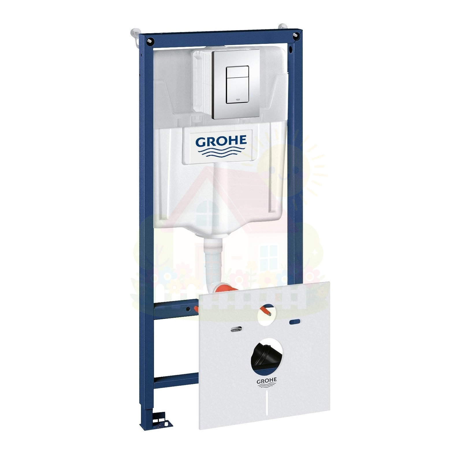 Инженерная сантехника Инсталляция GROHE Rapid SL 4 в 1, монтажная высота 1,13 м (38775001) — детальное фото