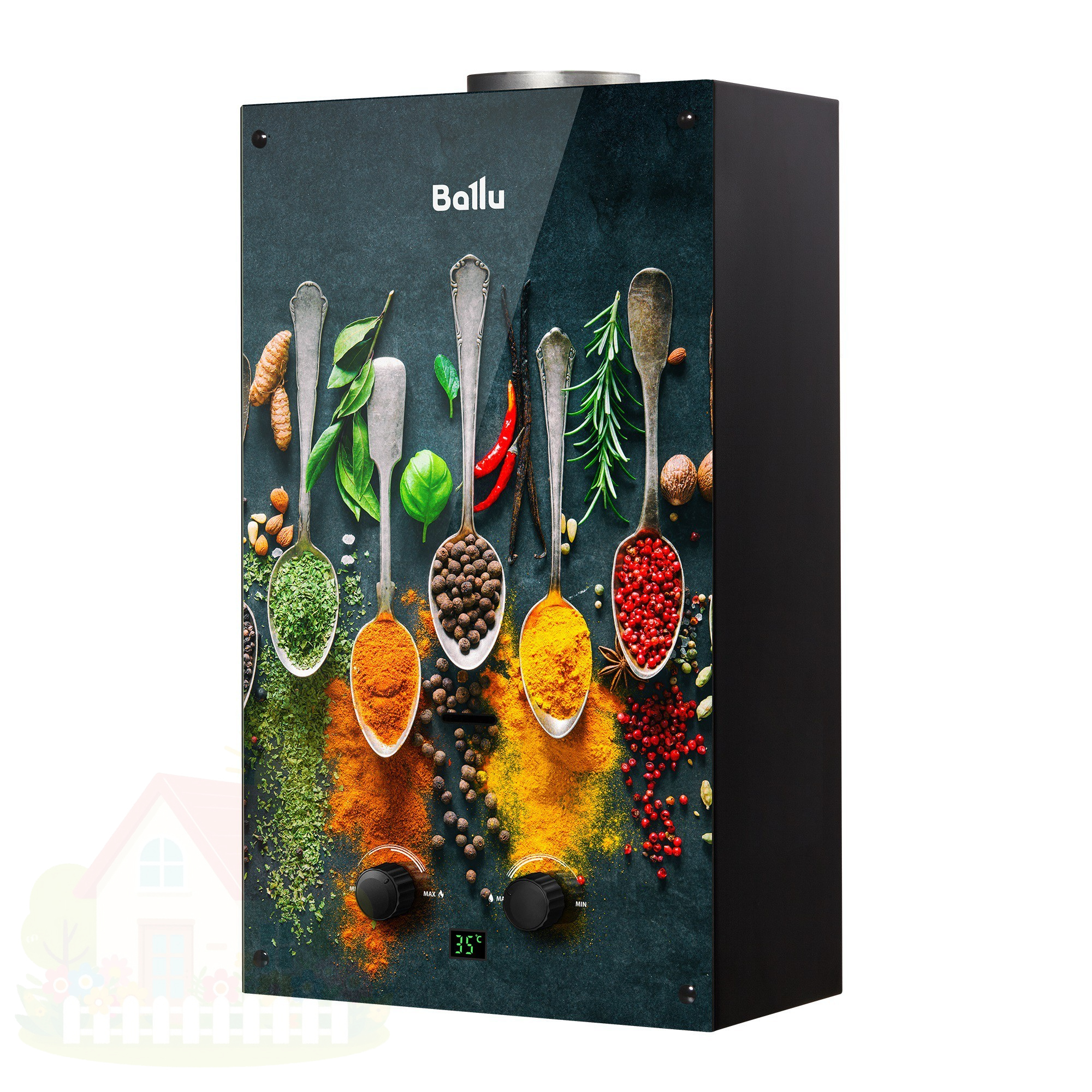 Купить Газовая колонка Ballu GWH 10 Fiery Glass Curry — фото товара в каталоге
