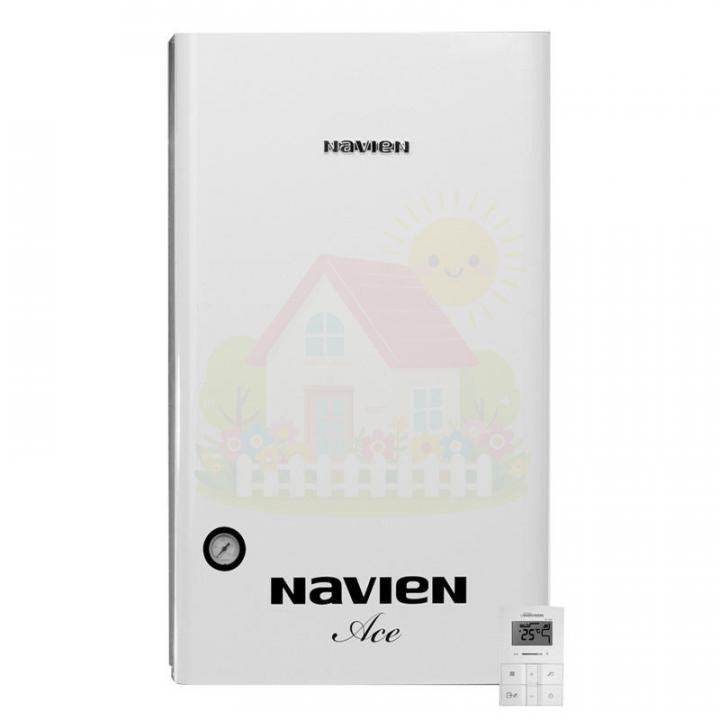 Инженерная сантехника Настенный двухконтурный котел Navien Deluxe -16A  White — детальное фото