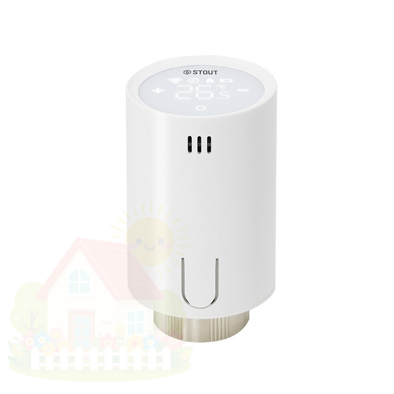 Купить Умная термостатическая головка Stout ZigBee STE-2070 M30х1.5 — фото товара в каталоге