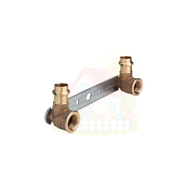 Инженерная сантехника Монтажный узел бронзовый Viega Sanpress SC-Contur 15x1/2"150мм (арт.308681) — детальное фото