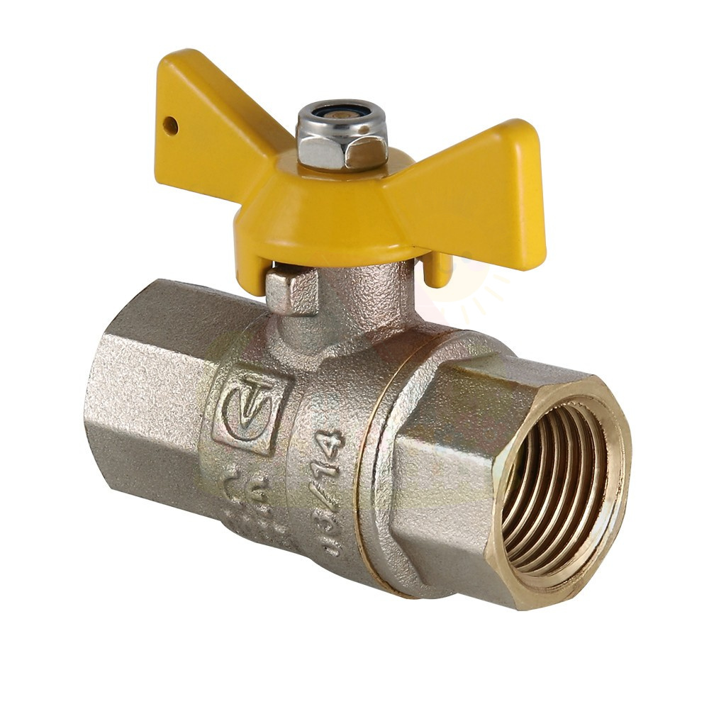 Инженерная сантехника Кран шаровой Valtec Valgas ручка-бабочка ВР/ВР 1/2" (арт.VT.277.N.04) — детальное фото