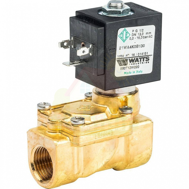 Инженерная сантехника Клапан электромагнитный Watts 850Т, 3/4", 230V, нормально открытый арт. 10023643 — детальное фото