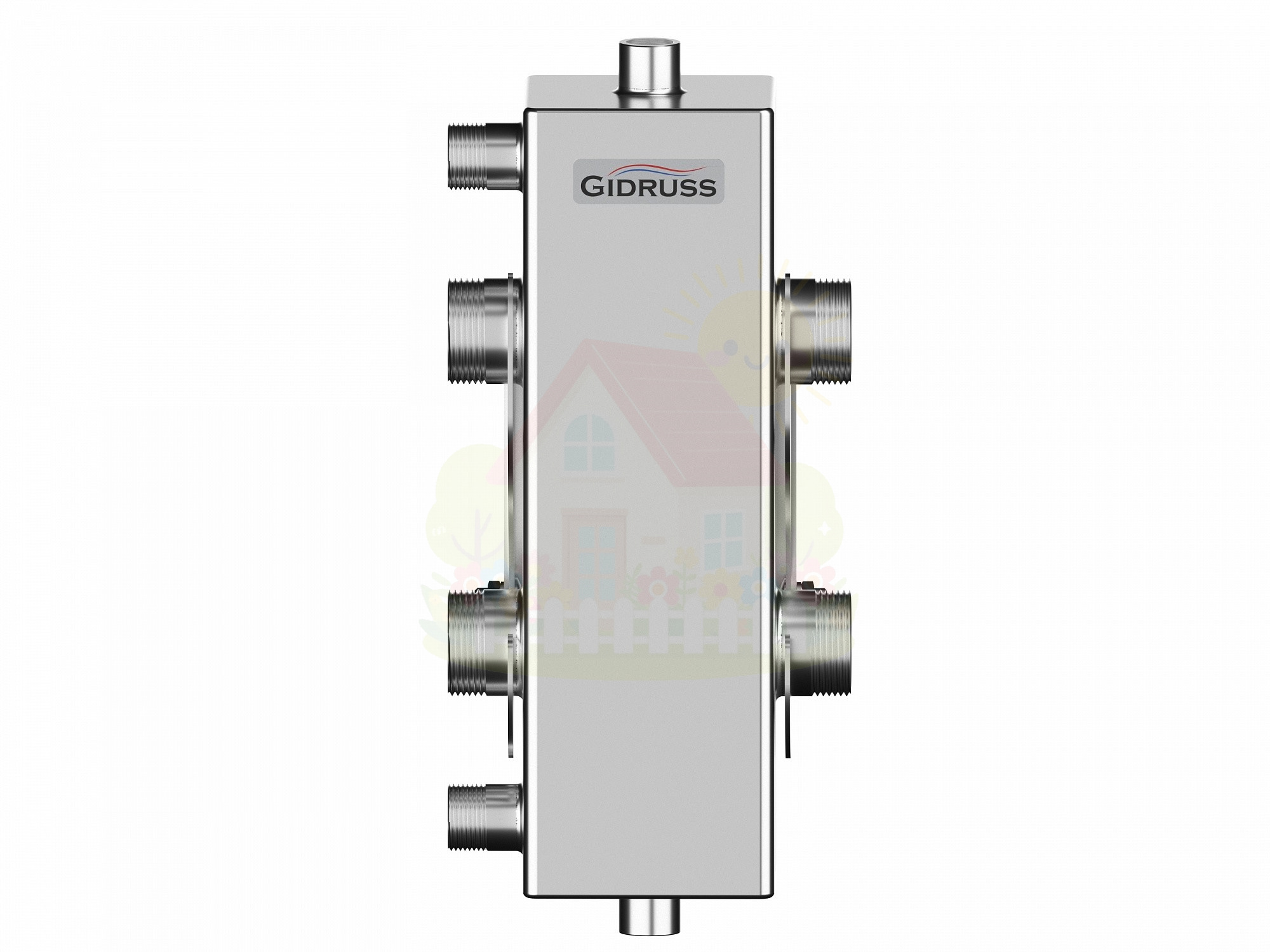 Инженерная сантехника Гидрострелка Gidruss GRSS-100-32 до 100 кВт 1 1/4" нержавеющая сталь — детальное фото