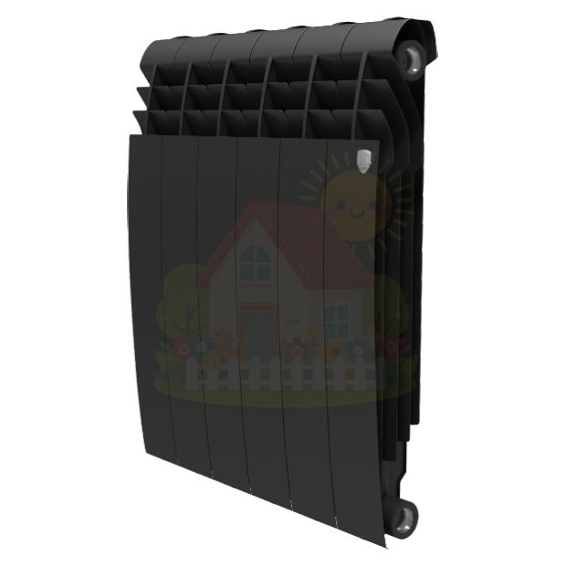 Инженерная сантехника Биметаллический радиатор Royal Thermo BiLiner 500 Noir Sable (6 секций) — детальное фото