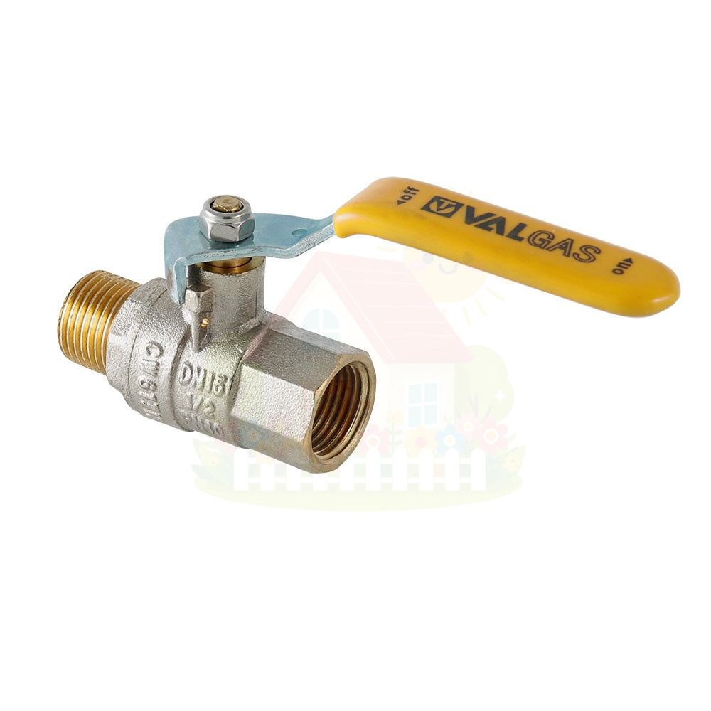 Инженерная сантехника Кран шаровой Valtec Valgas ручка-рычаг ВР/НР 1/2" (арт.VT.272.N.04) — детальное фото