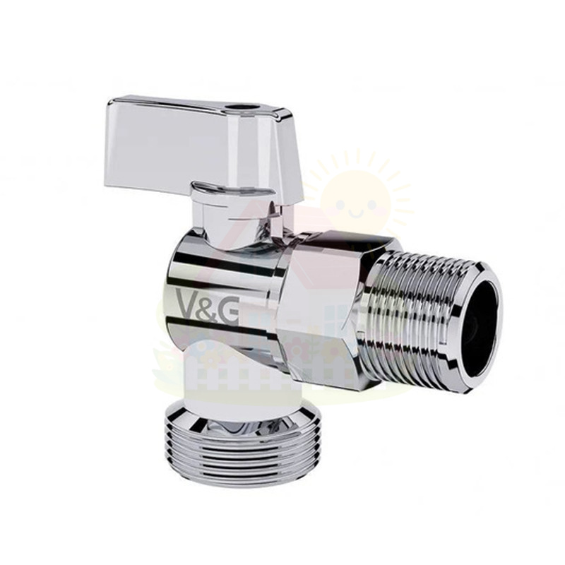Инженерная сантехника Кран шаровой сантехнический V&G Valogin 1/2"х1/2" с НР резьбой, ручка-бабочка — детальное фото