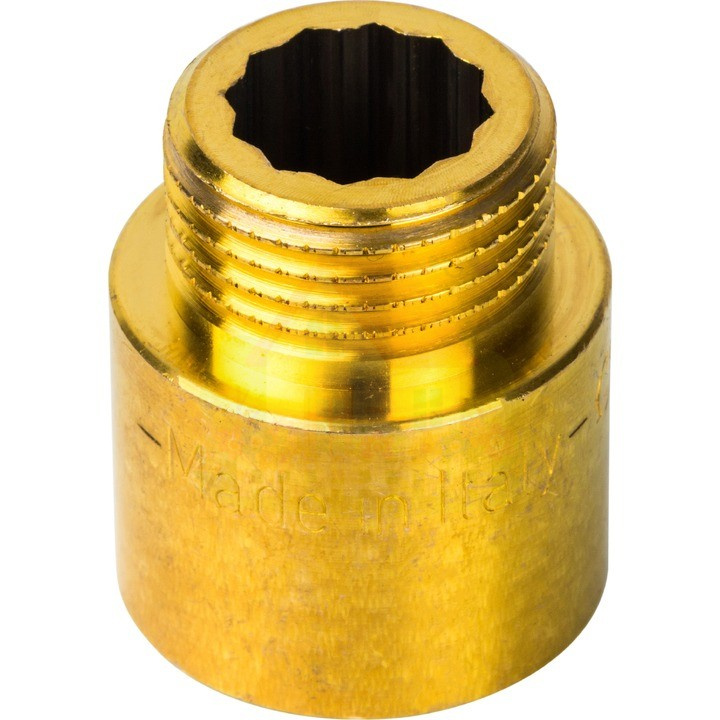 Инженерная сантехника Удлинитель латунный резьбовой Stout - 1/2" длина 50 мм — детальное фото