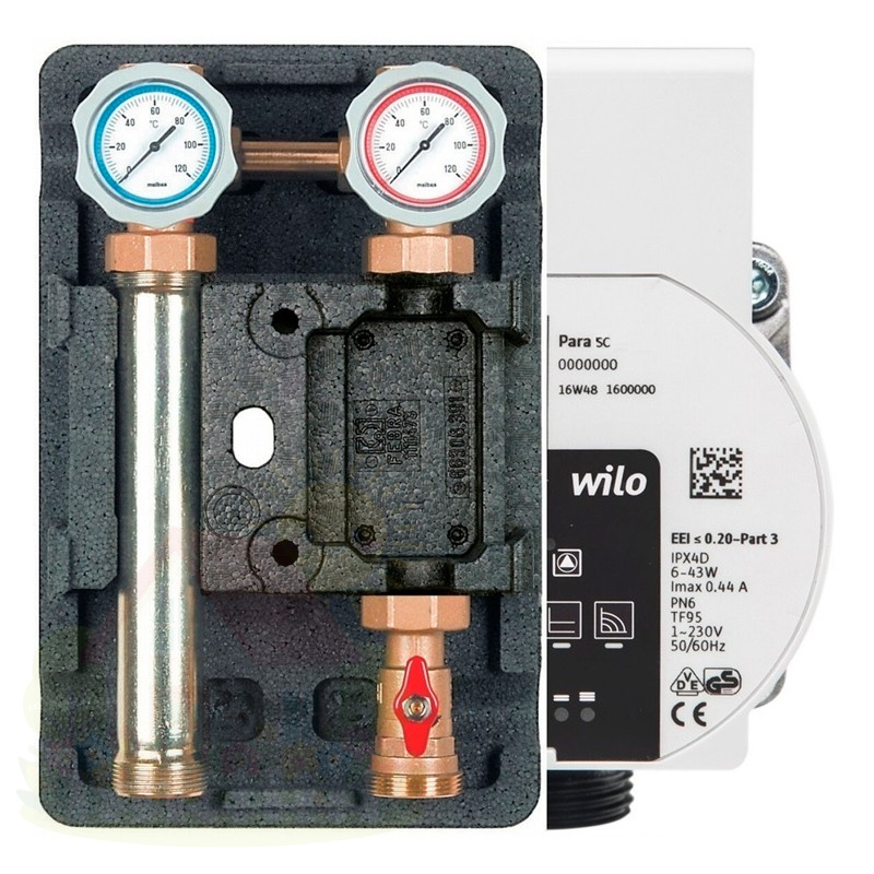 Купить Насосная группа Meibes UK 1",без смесителя с насосом Wilo Para SC 25-7.0 (арт.M66811.36WIRU) — фото товара в каталоге