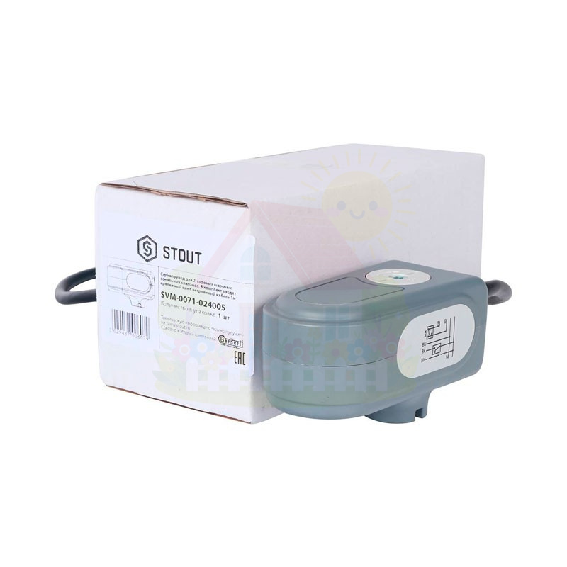 Инженерная сантехника Сервопривод для шаровых клапанов Stout SVM-0071-024005 10 сек/90° — детальное фото