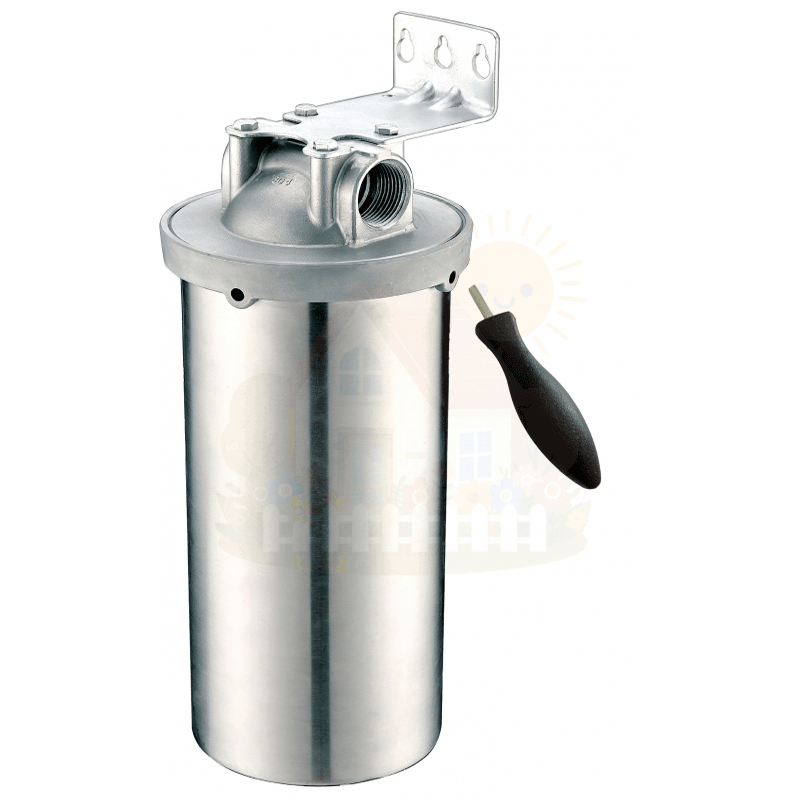 Инженерная сантехника Колба для фильтра из нержавейки Kristal Big Blue 10 "1” INOX — детальное фото