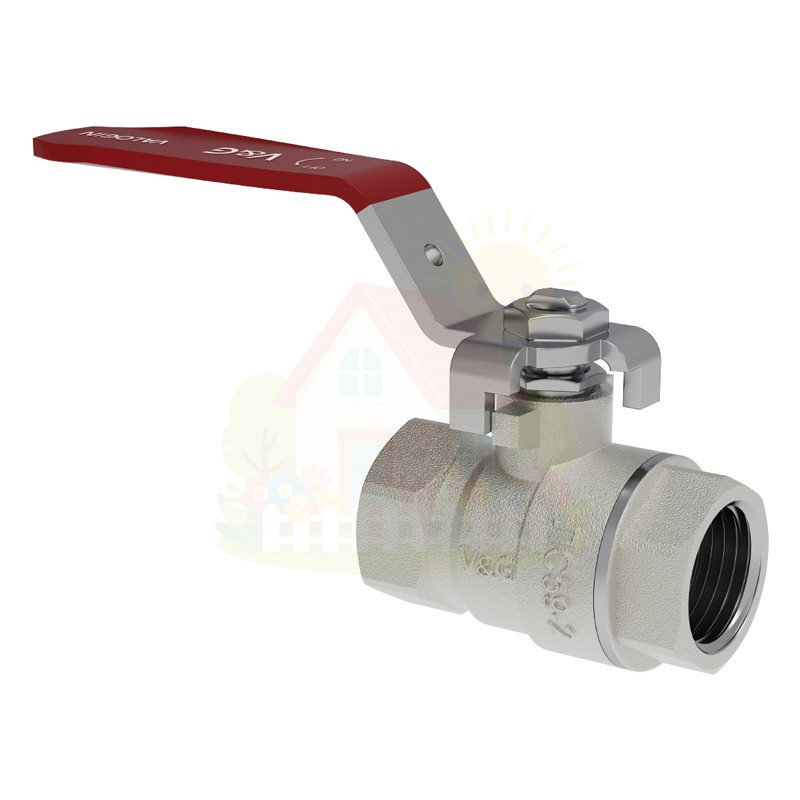 Инженерная сантехника Кран шаровой V&G Valogin 1/2" с ВР/ВР резьбой, ручка рычаг — детальное фото
