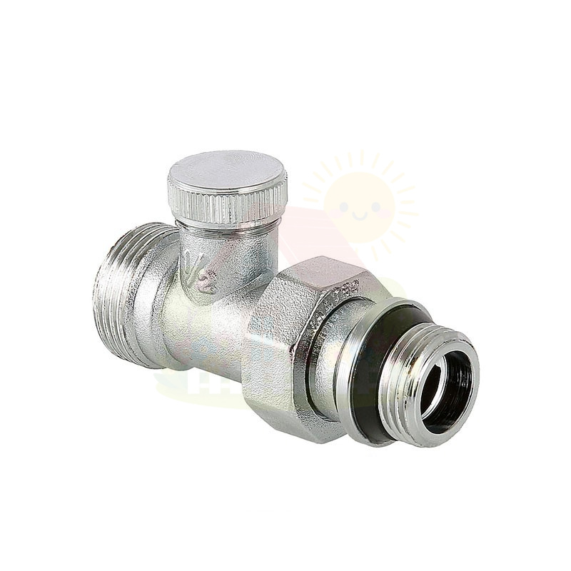 Инженерная сантехника Клапан настроечный прямой Valtec 1/2"x3/4" арт.VT.020.NER.04 с переходом на евроконус — детальное фото