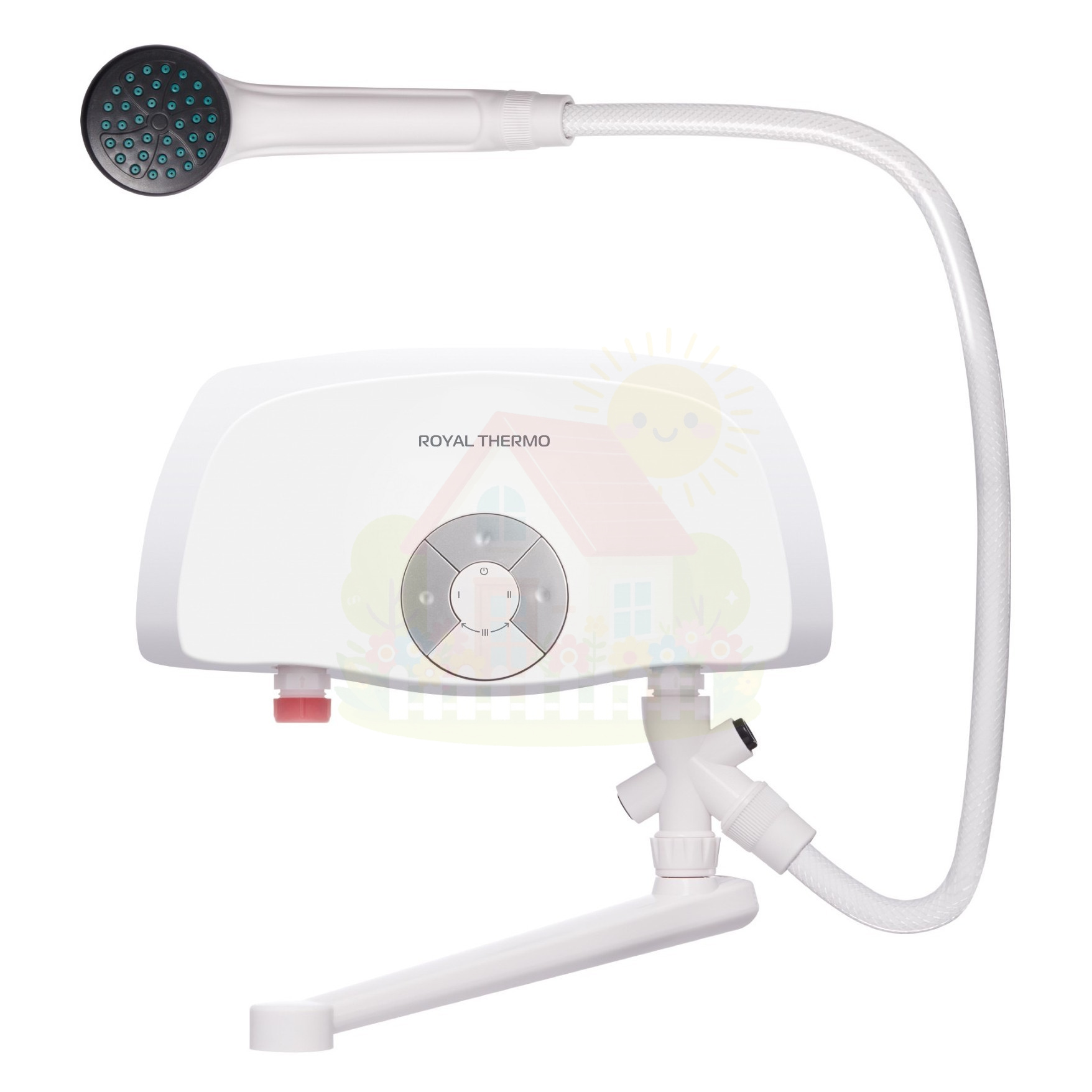 Инженерная сантехника Водонагреватель проточный Royal Thermo SmartFix TS 3.5 кВт (душ+кран в комплекте) — детальное фото