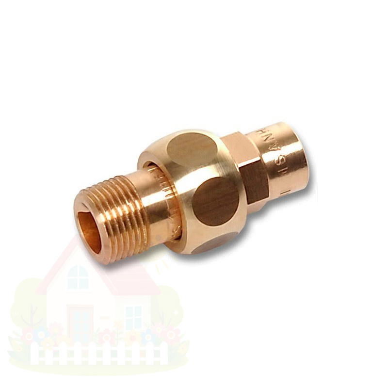 Купить Сгон Sanha 22x3/4" бронзовый под пайку с наружной резьбой арт.143312234 — фото товара в каталоге
