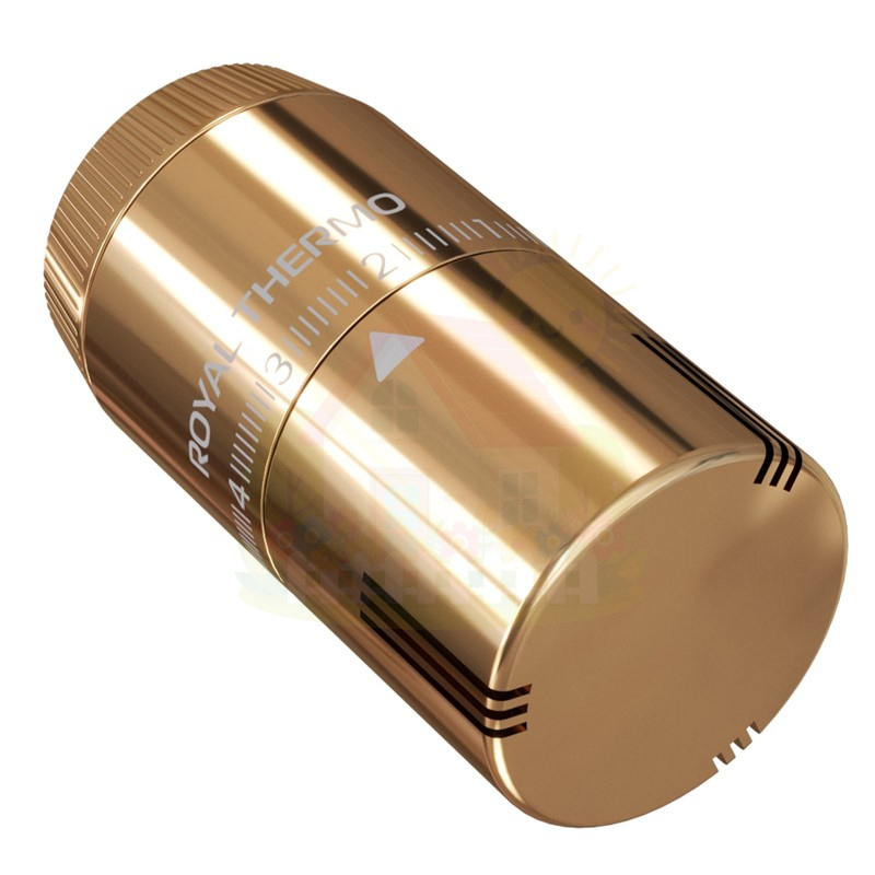Инженерная сантехника Термоголовка жидкостная Royal Thermo Design М30х1,5 (Золотой) — детальное фото