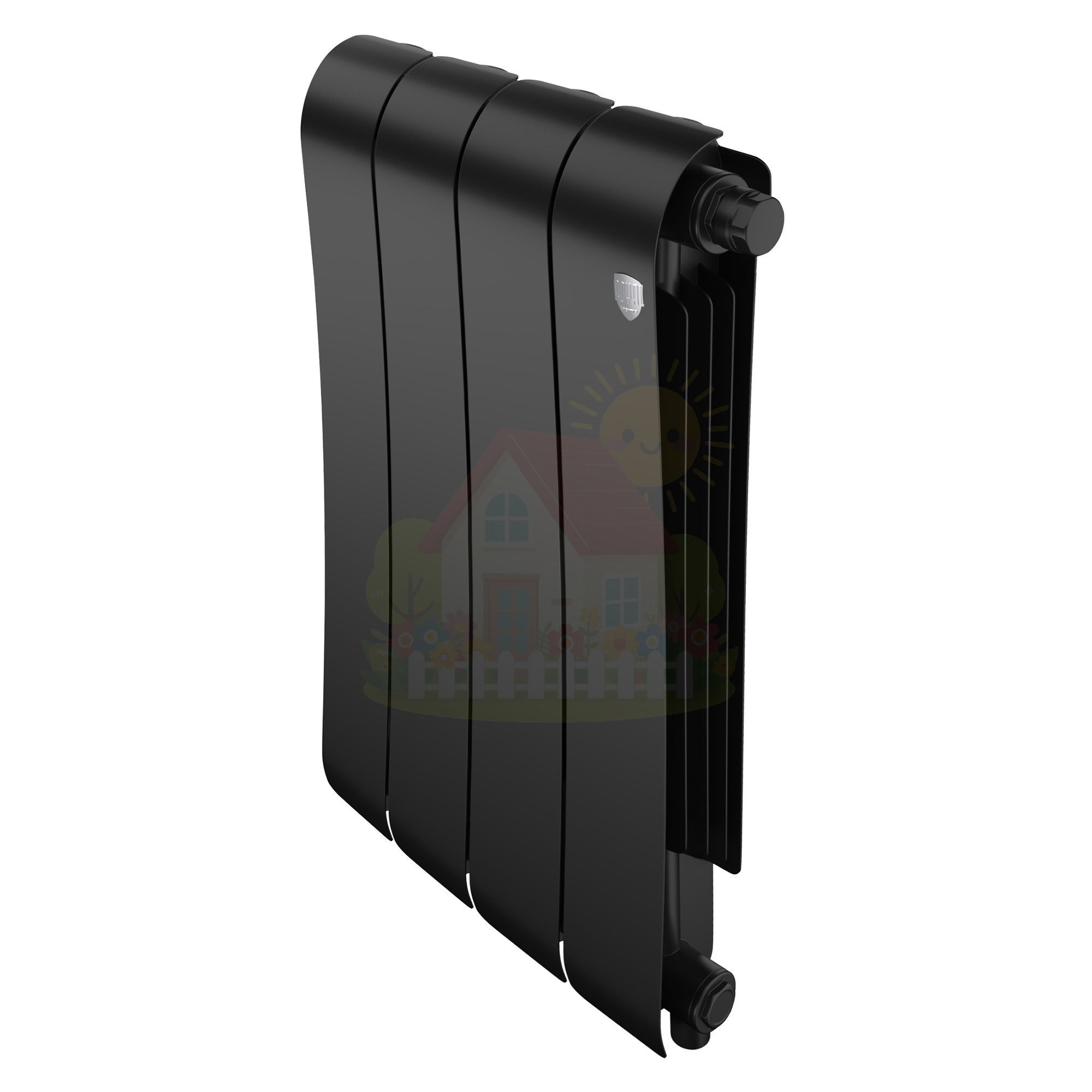 Инженерная сантехника Биметаллический радиатор Royal Thermo Infinity 500 VR80 Noir Sable (4 секции) — детальное фото