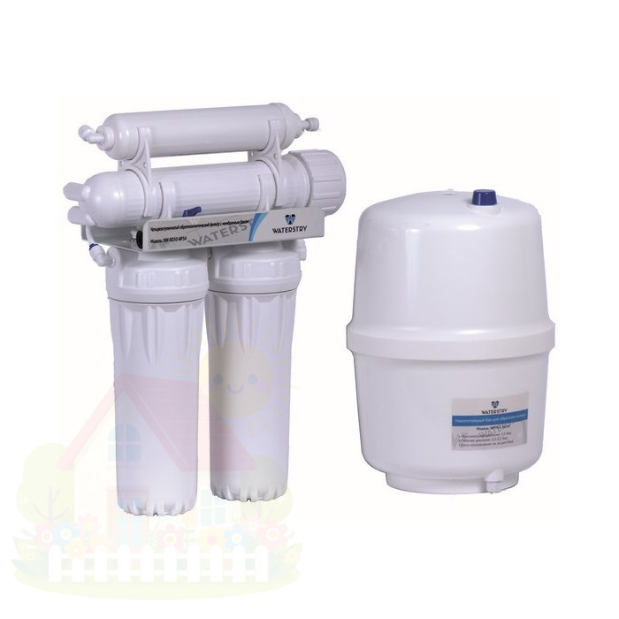 Купить Система обратного осмоса Waterstry NW-RO50-NP34 4 ступени (50GPD, бак 11,6л, кран D-13) — фото товара в каталоге