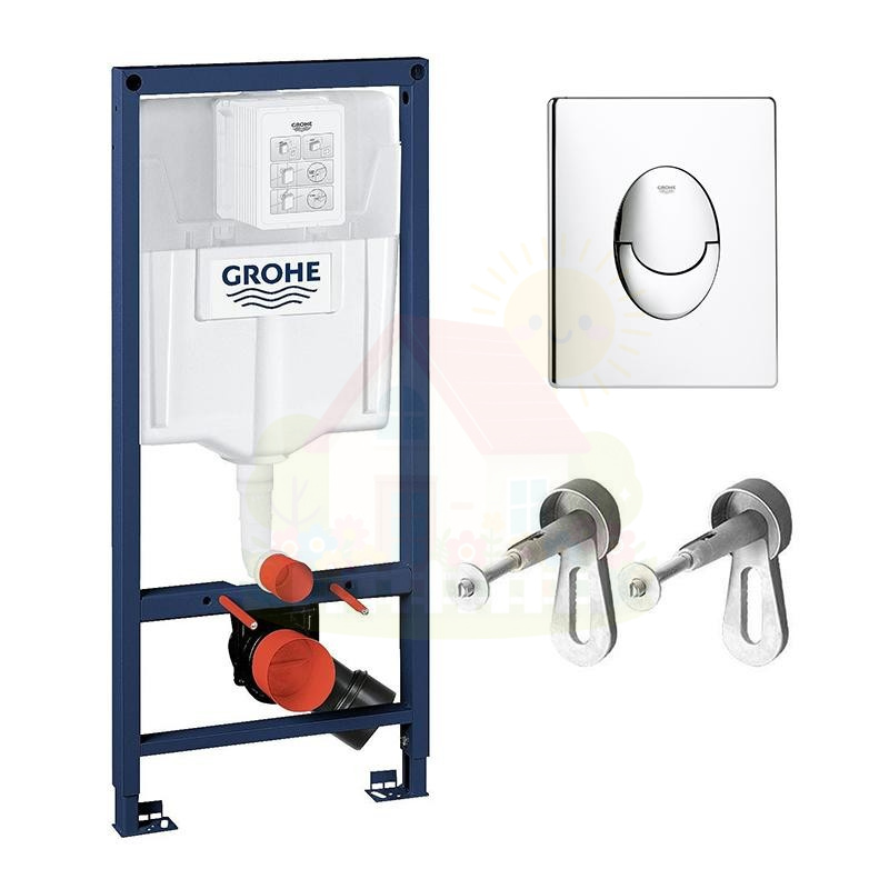 Инженерная сантехника Инсталляция Grohe Rapid SL 38721001 для подвесного унитаза с кнопкой Skate Air — детальное фото