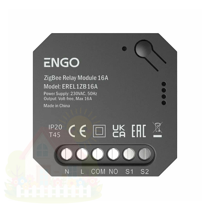 Купить Реле ENGO Zigbee 1х16А выход NO-COM на батарейках — фото товара в каталоге