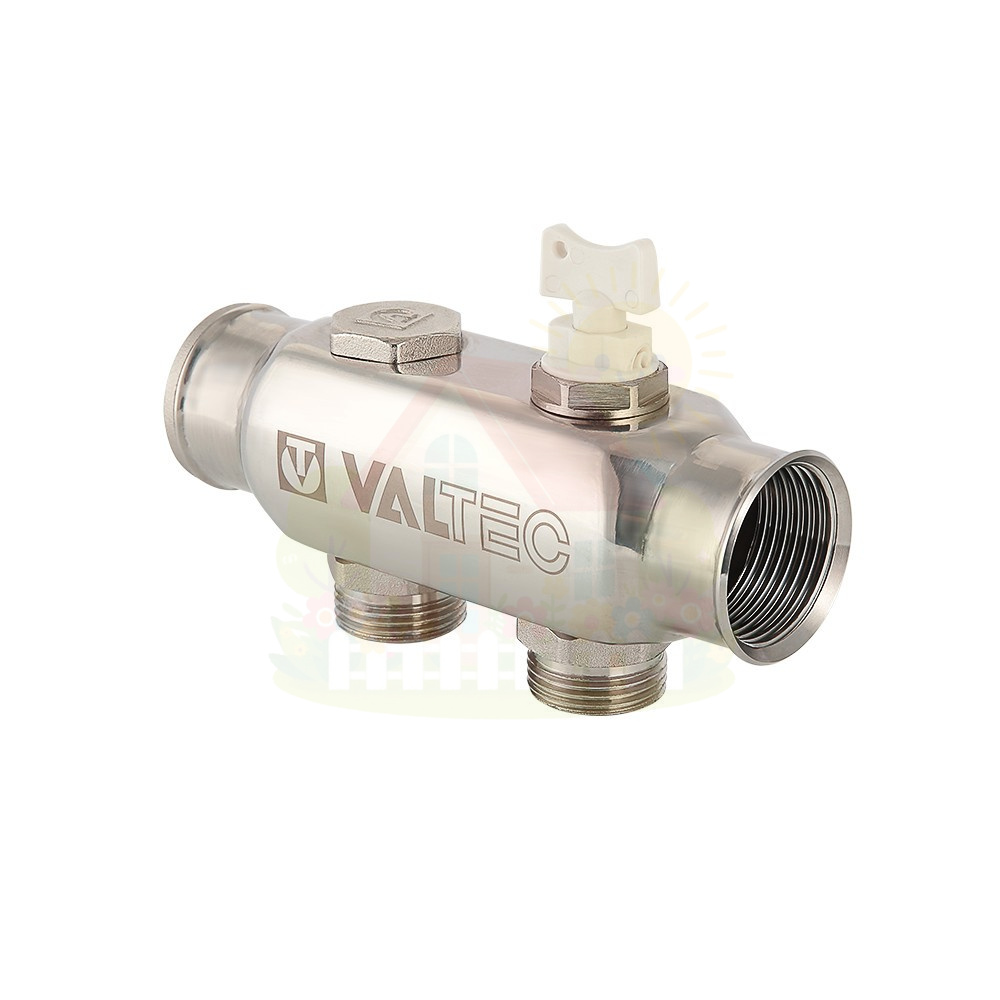 Инженерная сантехника Коллектор Valtec нержавеющий 1"х3/4" 10 выходов под евроконус арт.VTc.505.SS.060510 — детальное фото