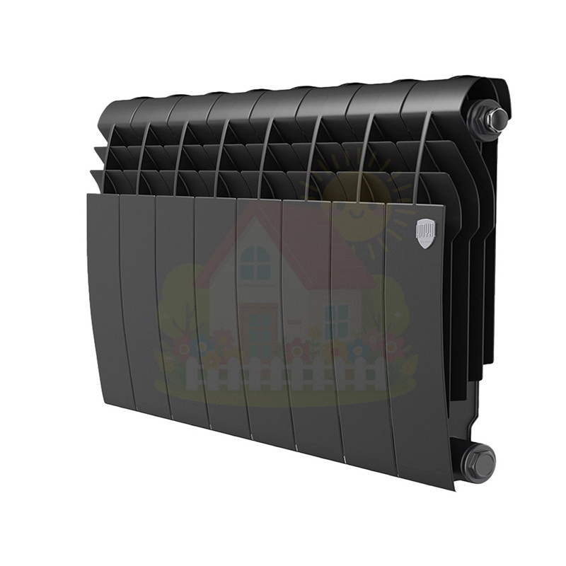 Инженерная сантехника Биметаллический радиатор Royal Thermo BiLiner 350 Noir Sable (8 секций) — детальное фото
