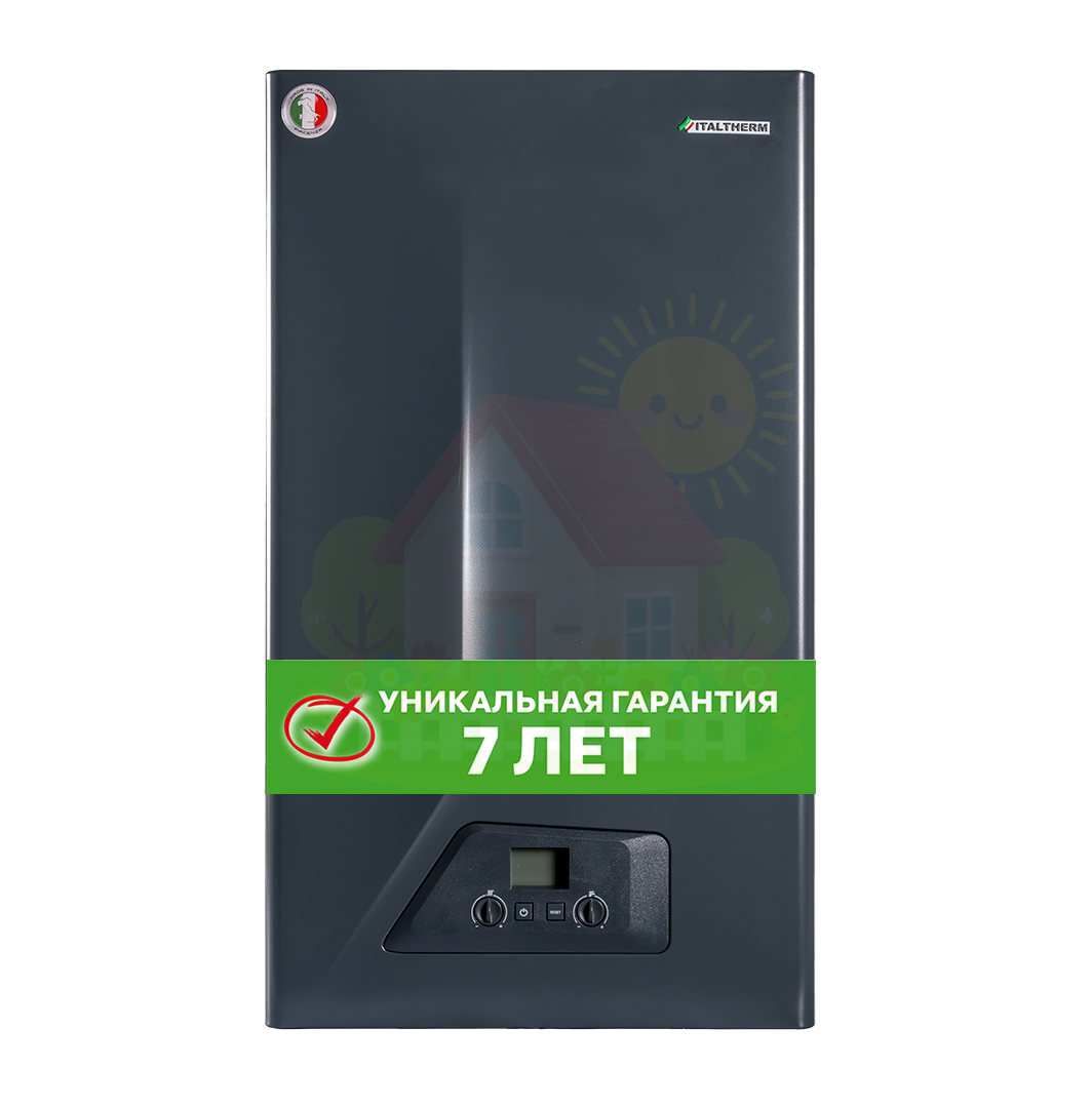 Инженерная сантехника Настенный газовый одноконтурный котёл ITALTHERM CITY CLASS 25 FR Black Moon Heating — детальное фото