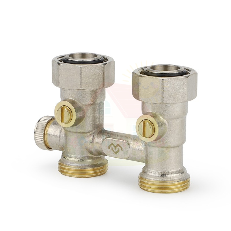 Инженерная сантехника Узел нижнего подключения прямой Varmega 3/4"х3/4"EK, НР/ВР резьба, для однотрубных систем — детальное фото